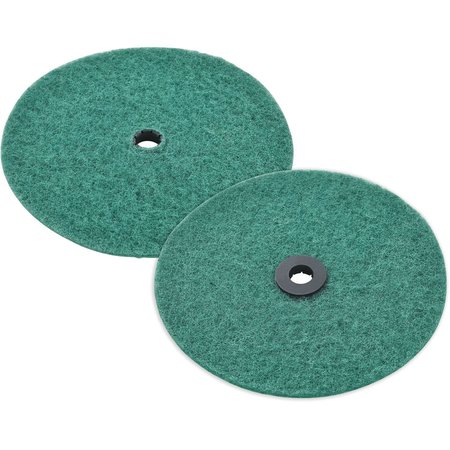 GLOBAL INDUSTRIAL Replacement Scrubbing Pads for Mini Floor Scrubber, 2PK 641380